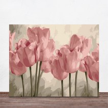 위메이크 페인팅 DIY 명화그리기 핑크 튤립 50x40