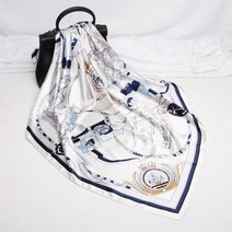 돛단배 프린팅 스카프 명품스카프 롱스카프 사각 가방손잡이스카프 패턴 스카프링 여성 머플러