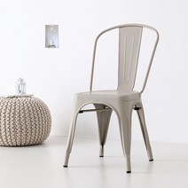 마켓비 450 빈티지의자 철제의자 솔리드베이지, 쿠팡 본상품선택