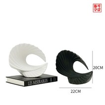 돌직구샵 인테리어장신구 창조적이고 모던 깔끔한 장식품, 흑백의 파도
