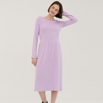 [세컨스킨] 모달 케이블조직 롱슬리브 롱드레스 NCWFD2200