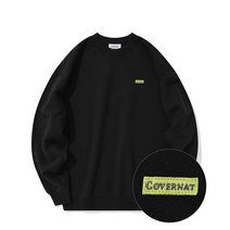 COVERNAT 와펜 어센틱 로고 맨투맨 블랙 186572