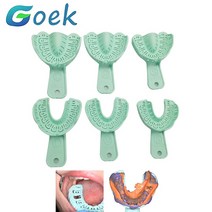 프라모델공구기타 3쌍 치과 임플란트 트레이 녹색 전체 입 이동식 부분 금형 배플 플라스틱 SML 접기, 03 3 pairs M
