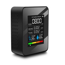 공기질측정기 이산화탄소 일산화탄소 가정용 미세먼지 VOC 파티클 측정기 5 온도 153, 와이파이 없음