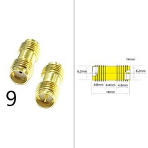 DexMRtiC SMA 남성/여성 RF 동축 어댑터 커넥터 스트레이트 직각 T 타입 분배기 Goldplated NEW 도매, Type9