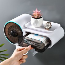 시우리빙 멀티 휴지케이스 화장실 방수 휴지걸이, 멀티 방수 휴지케이스