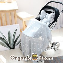 [오가닉붐]착한 유기농 1+1행사-대나무 밤부 머슬린 블랭킷/속싸개/거즈 여름 낮잠 어린이집 아기 이불, 선택1_문스타(그레이) 머슬린 블랭킷:선택2_블랙퍼그 머슬린 블랭킷