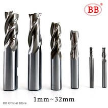 BB 엔드 밀 고정밀 HSS 금속 커터 Co8 코발트 D1-32mm 2 3 4 플루트 이빨 알루미늄 밀링 공구 키 인승 라우터 비트, [02] 2 Flutes-HSS, [18] 8mm