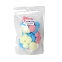 보라펫 둥지용 알록달록 칼라솜 13 g, 분홍색 파란색 노랑색 흰색, 1개