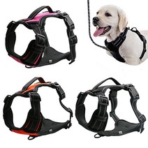 독스랩 중형견 대형견 앞고리 앞섬방지 이지워크 가슴줄 하네스, 앞섬방지 / 핑크