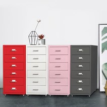 아이엘컴퍼니 철제 6단 서랍장 4Color 택 1, 핑크