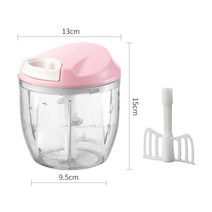 900ML 2021 새로운 스타일 다기능 높은 빠른 디자인 야채 과일 트위스트 슈레더 수동 고기 분쇄기 헬기 마늘 커터, Pink