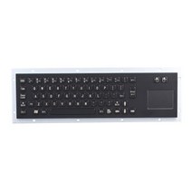 [해외] 방수 USB 표준 블랙 스테인레스 스틸 산업용 금속 키오스크 키보드 내장 마우스 터치 패드, other Layout, USB Interface