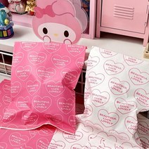 핑크 화이트 구디백 럭키 하트 봉투 답례품 선물 비닐백 종이 사탕 캔디 쿠키 젤리 포장 어린이집 유치원, T0522.화이트하트럭키