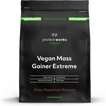THE PROTEIN WORKS 더 프로테인 웍스 비건 매스 웨이트 게이너 익스트림 파우더 초콜릿 헤이즐넛 헤븐 2kg, 1세트