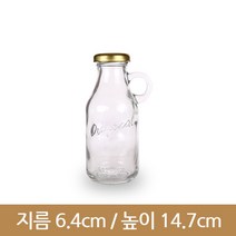 유리병 주스병 손잡이쥬스 200ml 38파이, 검정, 1개
