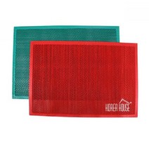 배수력좋은 미끄럼방지 빌딩로비 현관매트 카페트 상가 업소용 빗물 신발털이 우천용, 레드