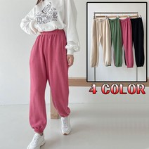 오브치치 루즈핏 여성 밴딩 니트 조거팬츠 스트라이프