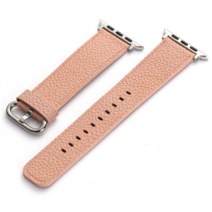 NUBASE 애플워치 8 호환 레트로 앱송 가죽 스트랩 싱글투어 + 필름 1P (41/45/49mm), 45mm, 핑크샌드