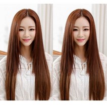 롱헤어 스트레이트 부분가발 DO1, 레드브라운