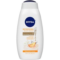 Nivea 니베아 화이트 피치 & 자스민 바디 워시 20 Fl oz 영양 세럼 237686, 20 Fl Oz (Pack of 1)