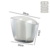 물빠짐수저통 수저통 수납대받침 다용도 주방 식기국자 수납 가정용 젓가락통 젓가락이 촘촘 물빠짐 통, T02-그레이