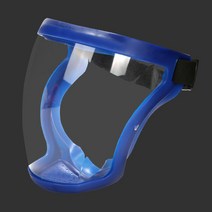 보안면 용접마스크 안면보호 보호대 장비 농약 살충제 예초기 서리방지, [안개 방지] 블루 프레임 화이트 + 1개