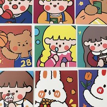 라라콩 캐릭터 34장 엽서세트 인테리어소품, 세트