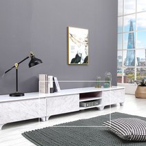 로쏘 [로쏘]포버에 오픈형 거실장 1200, 올화이트