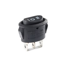 2PCS KCD1 타원형 로커 스위치 ON-OFF / ON-OFF-ON 2 핀/3 핀 팬/전기 주전자 전원 6A 250VAC 10A 125VAC, [04] 3Pin