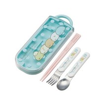 스케이터 슬라이드식 수저트리플세트, 2세트, 민트 스밋코구라시