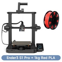 Pro 3D 프린터 업그레이드 300 °C 고온 노즐 LED 조명 CR 터치 자동 베드 레벨링 3D프린터104274, Ender3 S1 Pro n Red, 14.Ender3 S1 Pro n  Red