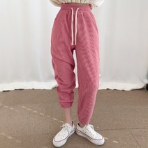 티데일리 융기모 골덴 조거 팬츠 여성용 스판 트레이닝 긴바지