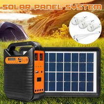 저소음 캠핑용 휴대용 발전기 25w 9v 충전식 태양 전지 패널 전력 저장 시스템 램프, 협력사