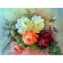 꽃 모란 프린트 패브릭 크로스 스티치 DIY 자수 패턴 DMC 스레드 취미 공예 수공예 바느질 스탬프 선물 패키지, 90.HMA84392 - 80x100cm - 14CT