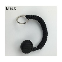야외 보안 보호 검은 원숭이 주먹 강철 공 소녀 베어링 자기 방어 끈 생존 키 체인 깨진 된 Windows, Black