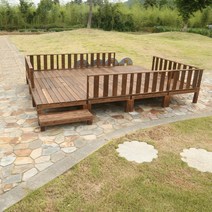 옥상인테리어 농막꾸미기 야외평상 원두막만들기 정자, 길이 100x너비 100x높이 18 cm