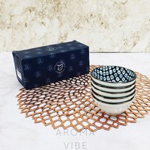 업소용밥공기 그레이미니볼 사각도트 5P THCO11