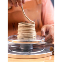 도예 손 물레 회전판 테이블 작업대 받침 도자기 공방, 주철 턴테이블 19CM