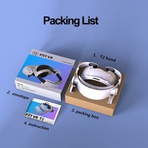 오큘러스퀘스트2 헤드스트랩 VR게임FIITVR T2 Oculus Quest 2 용 조절 식 헤드 스트랩 Oculus Quest2 액세, 한개옵션1, 01 WHITE