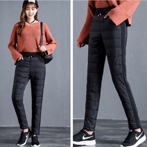 여성패딩바지 겨울패딩바지 오리털패딩 기모바지