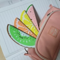 판촉물 과일모양 수박 나무자 15cm자