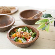 국내산 천연옻칠 느티나무 우드 샐러드볼 비빔밥 나무 식기, 소