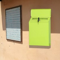 메일함 박스 우편수취함 다세대우편함 대형 우체통만들기 art lockable mailbox wallmounted 보증금 제안 drop box 내구성 봉투 서류 우편함 집 방, 초록