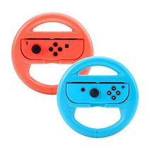 스위치 마리오 Kart Joy-Con 스티어링 휠 Red & Blue 2 팩과 호환되는 Beastron Racing Games 휠