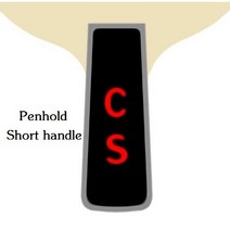Sanwei-CC ST 핸들 5 + 2 탄소 오프 탁구 탄소 섬유 블레이드 탁구 라켓 배트, Short handle CS
