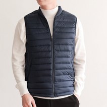 뉴클로 남성용 헨리넥 웰론 경량 패딩 조끼[SV-1706] 겨울 등산조끼