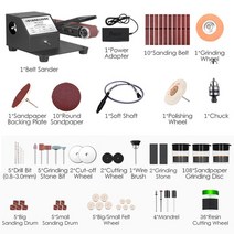 미니전기벨트샌더 벨트샌더 벨트샌딩기 샌드페이퍼 350W 미니 벨트 샌더 전기 샌딩 연마 그라인딩 머신 무, 04 250W 7 Speed Type 2_01 미국