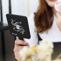 수정화장 가방휴대용 여성사각손거울 사은품거울 탁상거울, 블랙피아노
