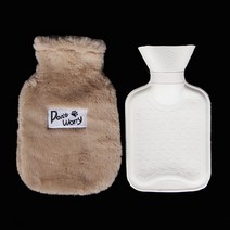부들촉감 전자파 없는 난방효과 보온 물주머니 500ml 물손난로 온수물주머니 생리통 찜질기 온수 찜질팩 온열팩 찜질물주머니 온수찜질팩 온수주머니 물핫팩 보온팩 고무핫팩 물팩 보온주머니 물리치료 손난로 찜질주머니 야외활동 사무실 캠핑 차량, 베이지